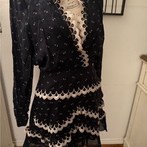 Stevie May Navy and Cream Lace Dress